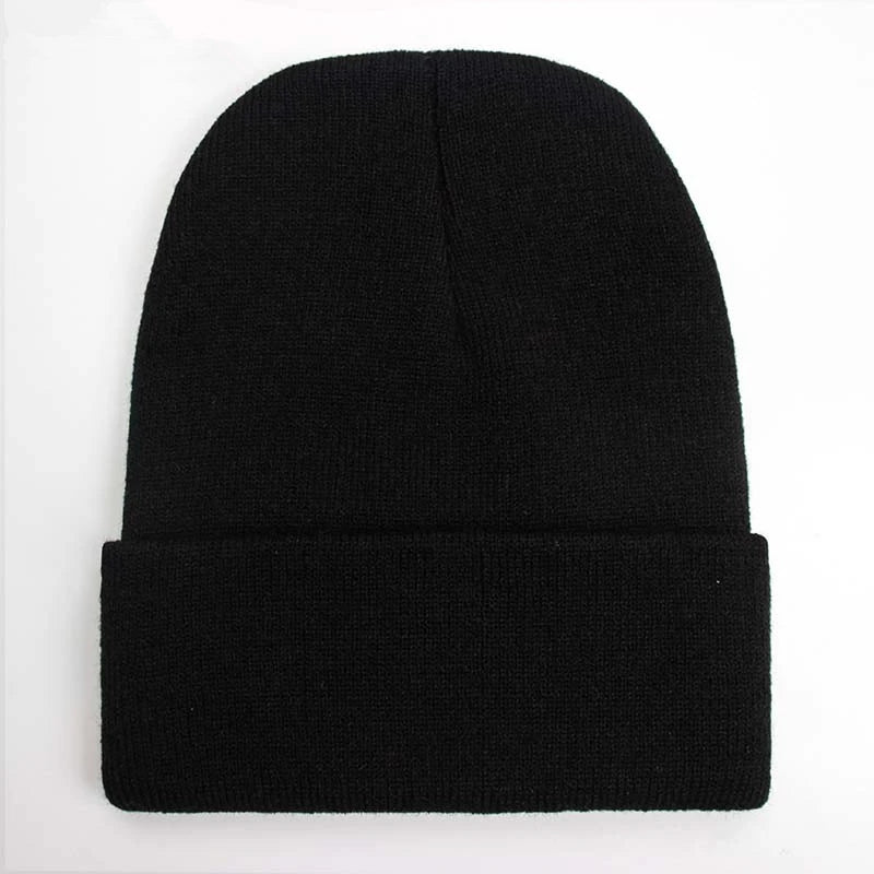 Solid Unisex Beanie Winter Wool Blends Soft Warm Knitted Cap Men Women SkullCap Hats beanies