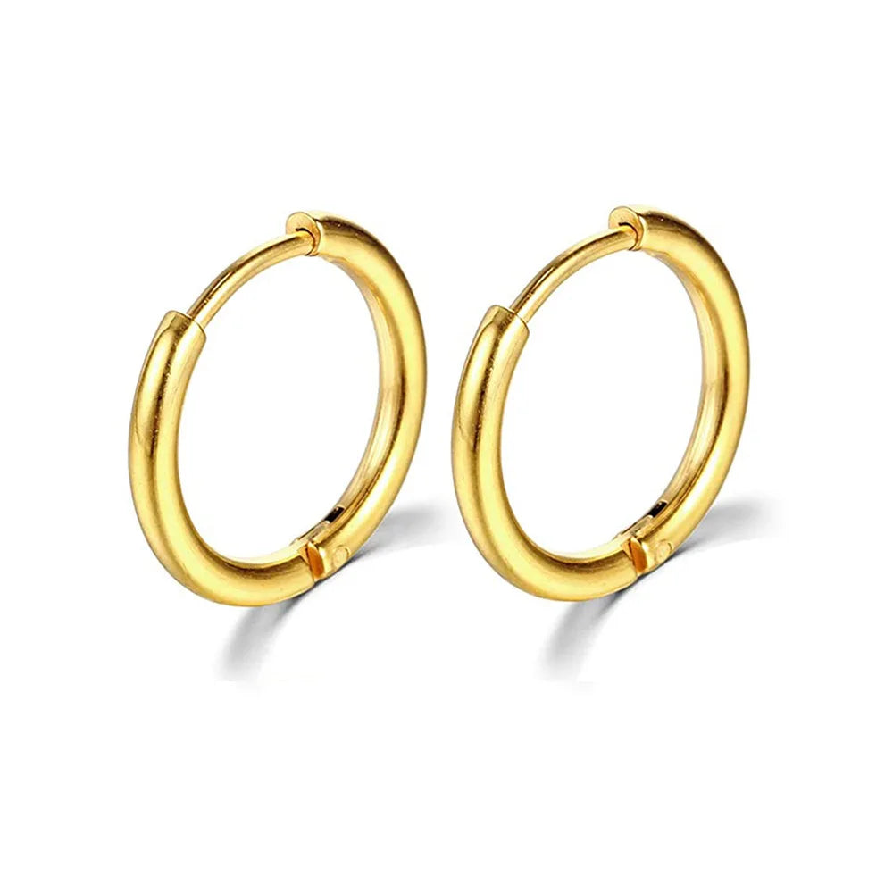 Small Hoop Stainless Steel Earrings for Women Men Cartilage Ear Piercing Jewelry Pendientes Hombre Mujer