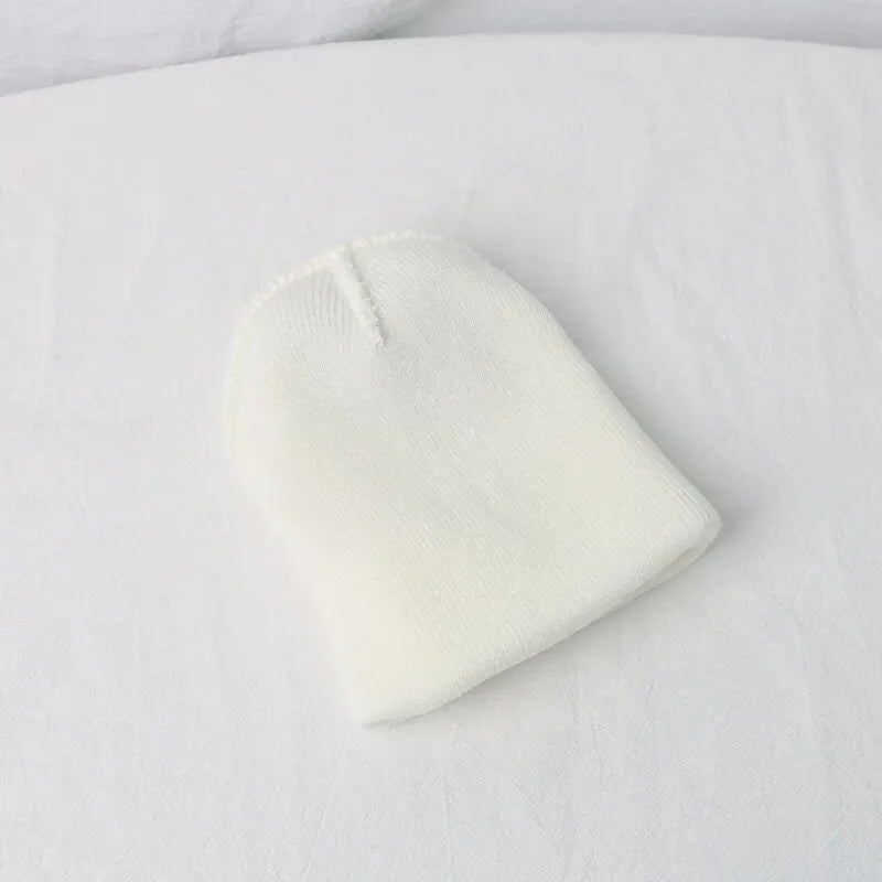 Bear Baby Knitted Hat Winter Warm Newborn Infant Beanies for Boys Girls Soft Comfortable Toddler Kids