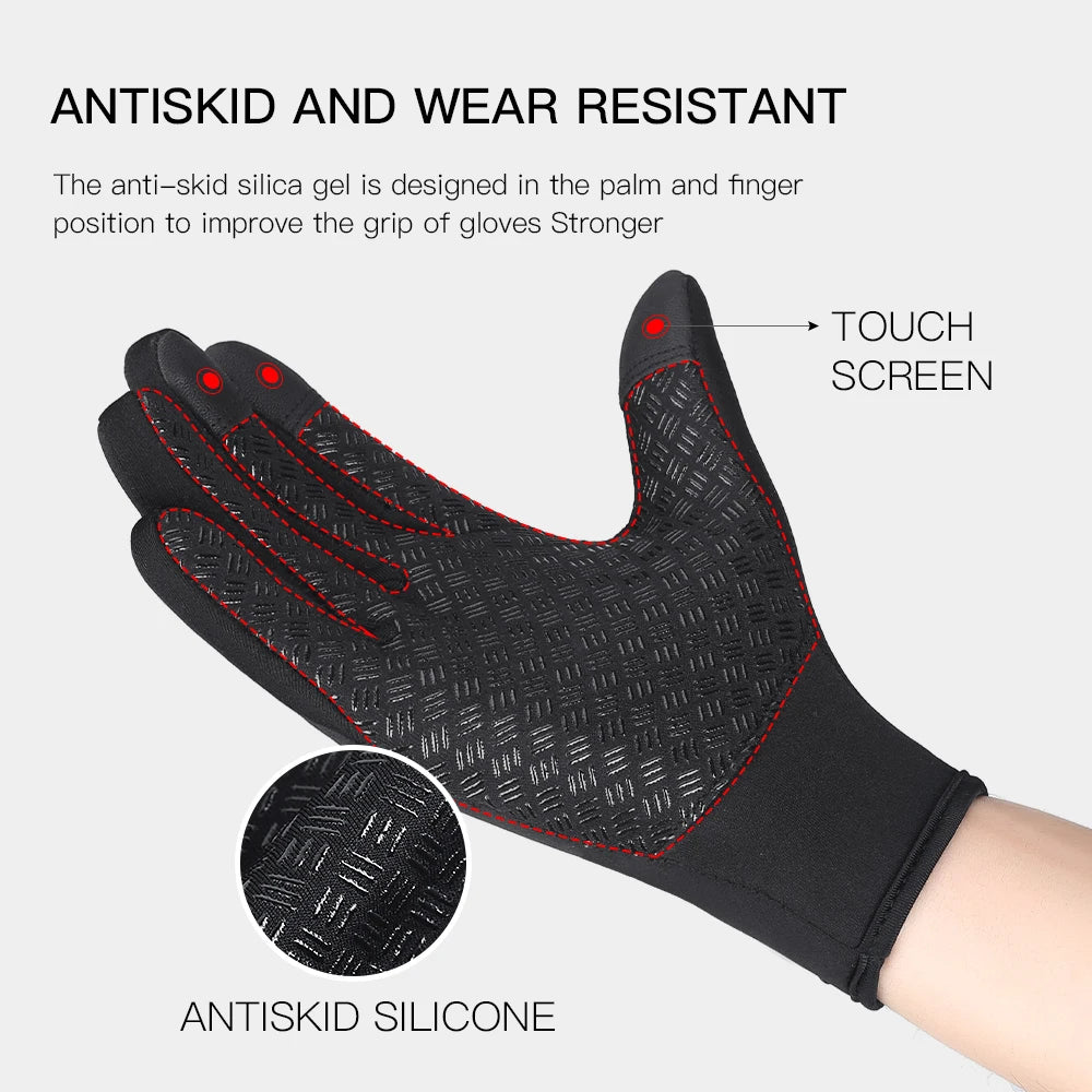 Winter Gloves Men Women Touch Cold Waterproof Outdoor Sports Plus Velvet Warm Running Ski Glove