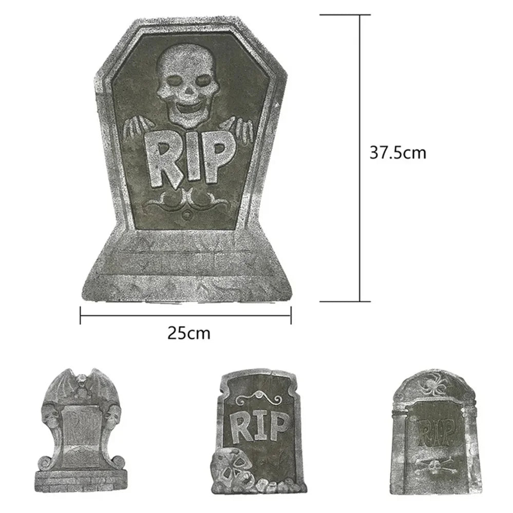 1pcs Foam RIP Graveyard Tombstone Decor Skeleton Tomb Haunted House Party Prank Prop Yard Outdoor