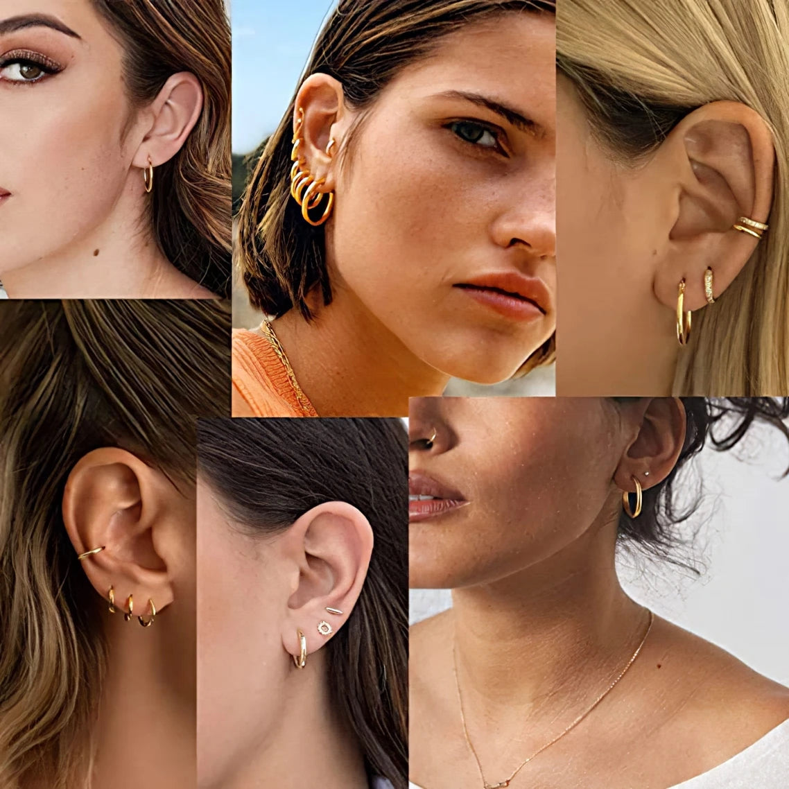 Hoop Earrings Women Men Gold Color Small Earrings 1 Pair Stainless Steel Girl Jewelry Pendientes Mujer Aretes Cartilage Piercing