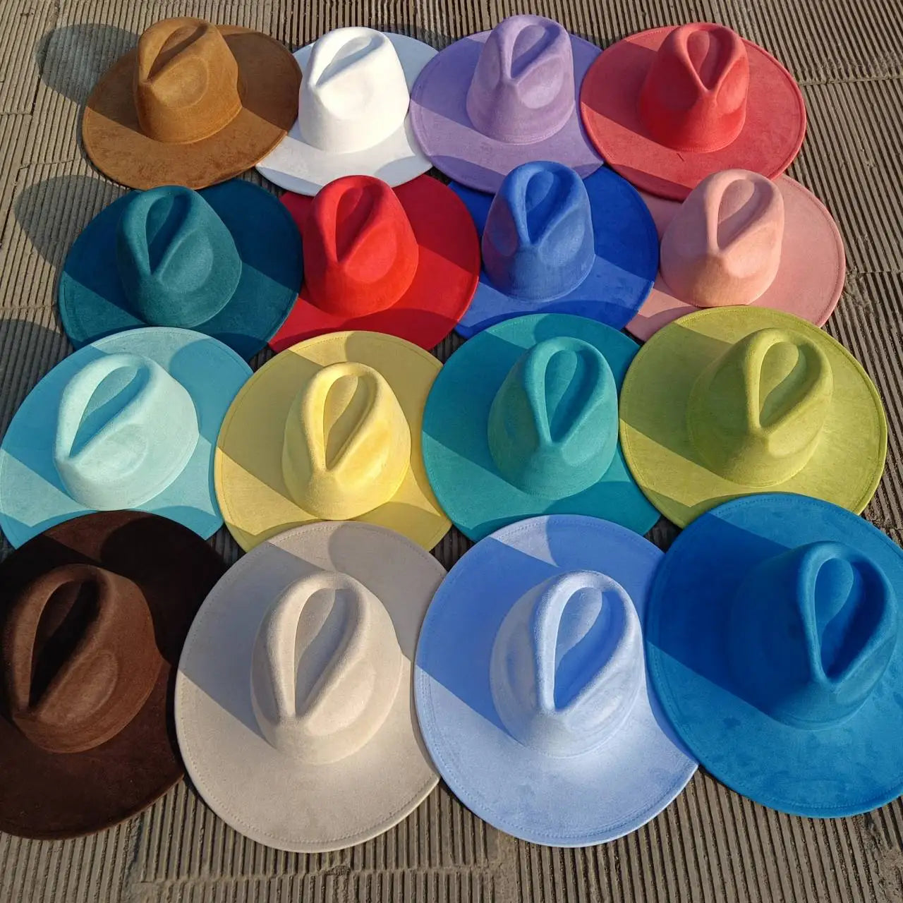 Feather adorned fedoras 9.5cm brim