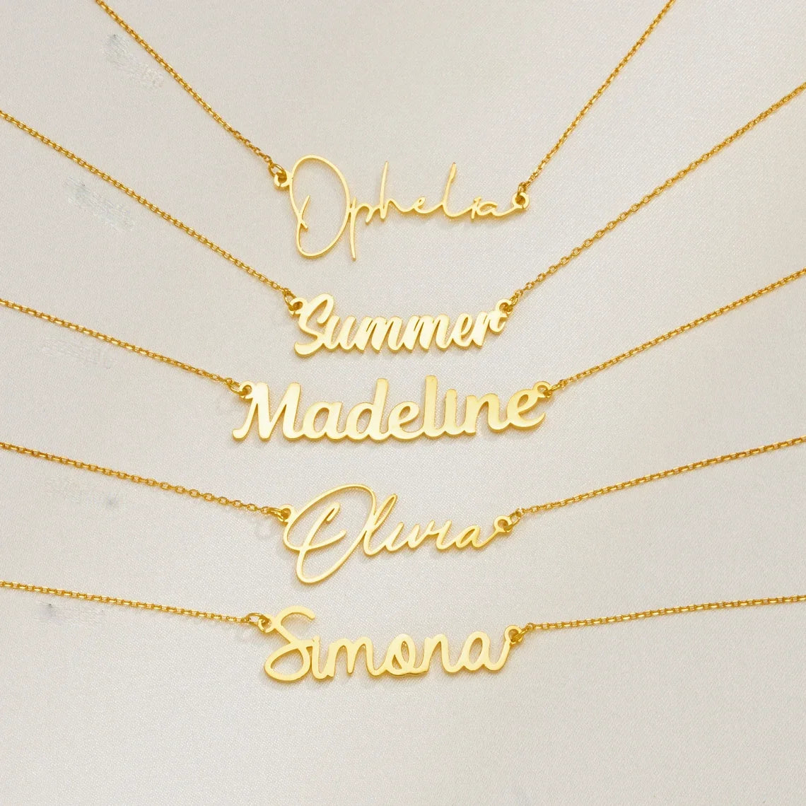 Custom Name Necklace Personalised Cursive Letter Pendant Stainless Steel Jewelry Chain